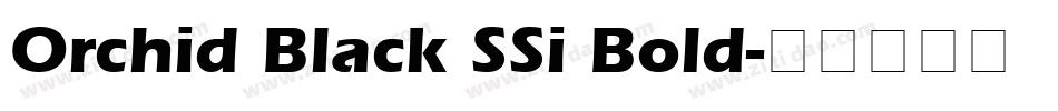 Orchid Black SSi Bold字体转换
